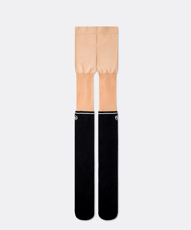 UTAA Line Symbol Stocking Blocks Tights - Black