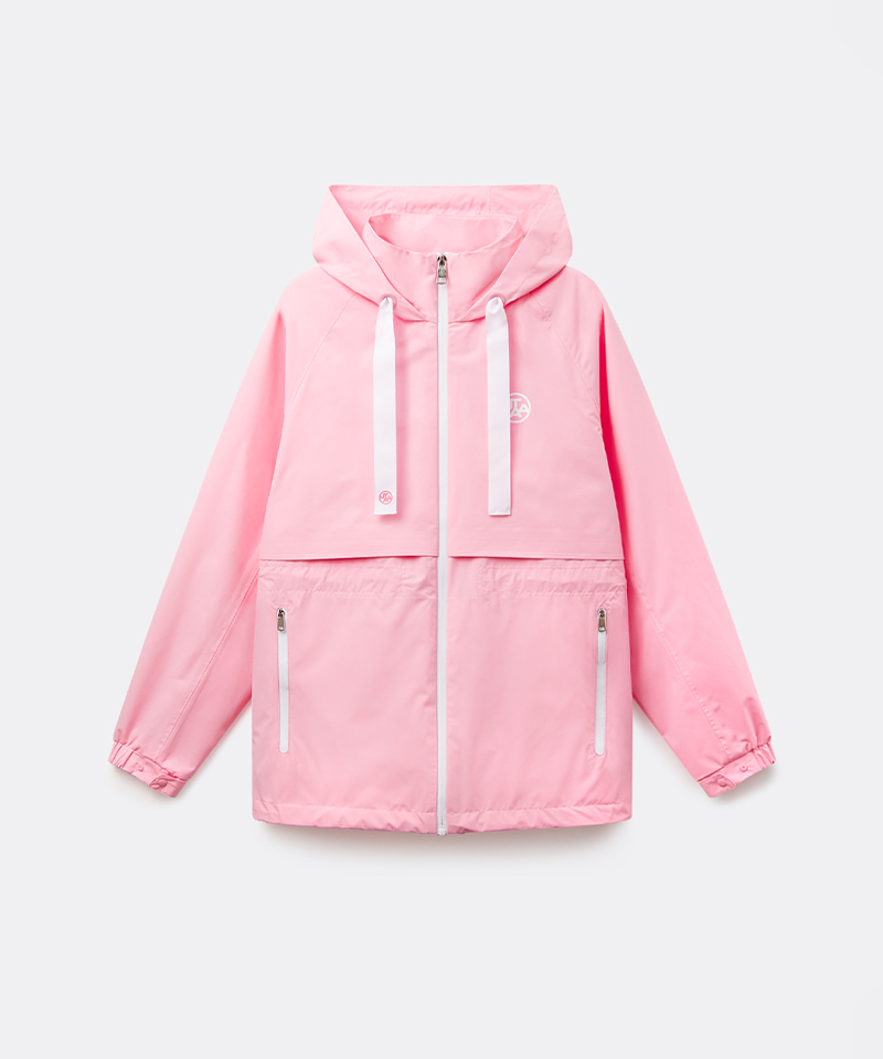 UTAA Women's Color Symbol Hoodie Raincoat - Light Pink