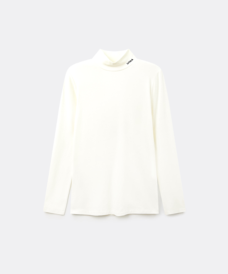 UTAA Men's Micro Logo Soft High Neck Inner Sleeve - White