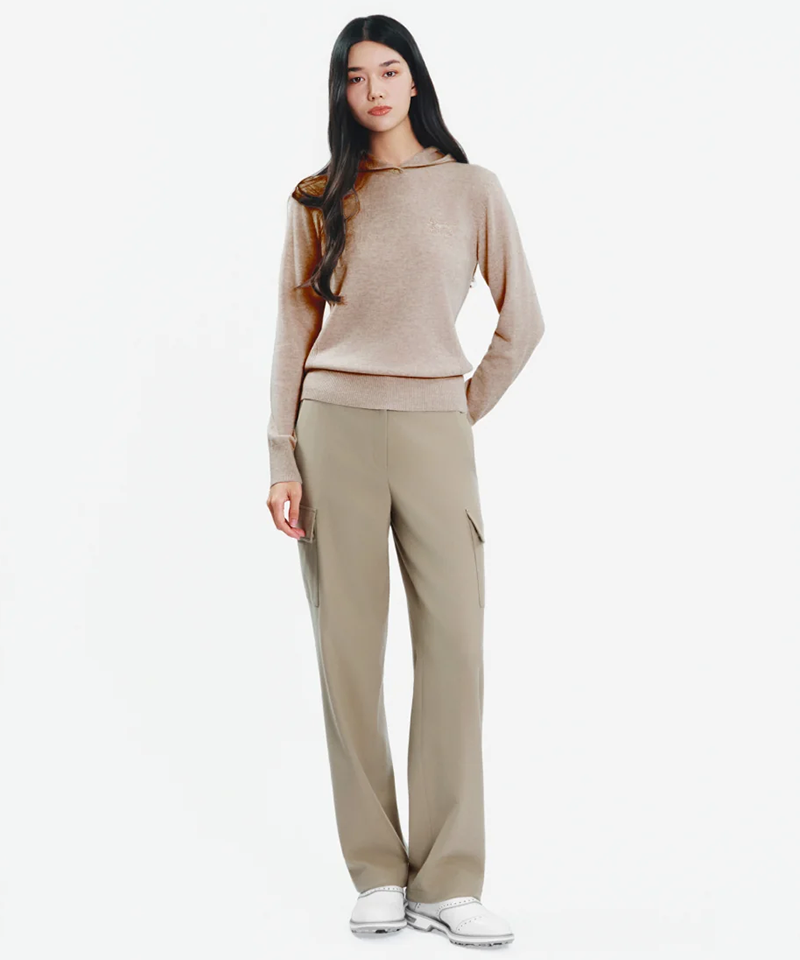 MCC Women's Wool-Like Cargo Pants - Light Beige