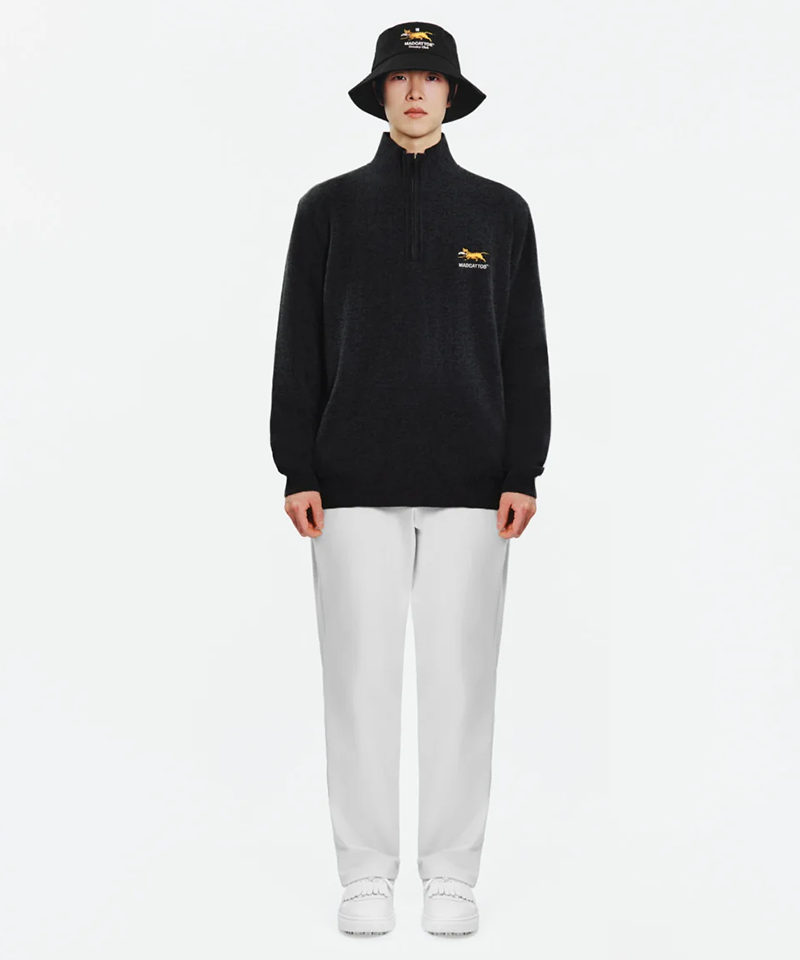 MCC Men's Windproof Half Zip Sweater - Charcoal Grey