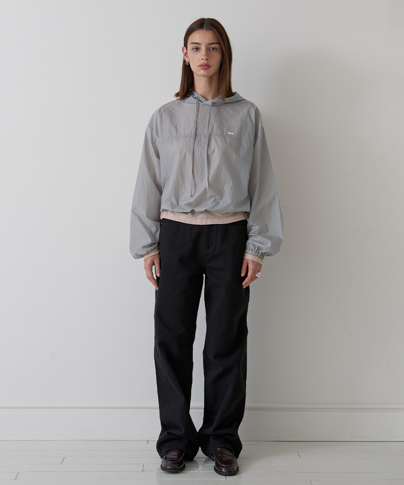 PIV'VEE Cotton Wide Straight Pants - Ebony Black