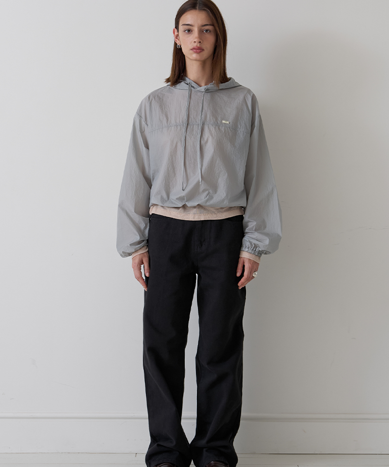 PIV'VEE V Nylon Hooded Anorak - Snow Gray