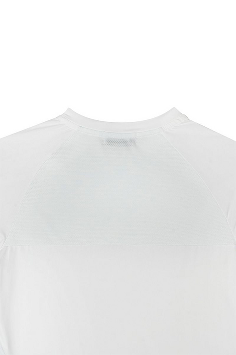 POSHERD Light Cool Mesh Functional Short Sleeve Top - White