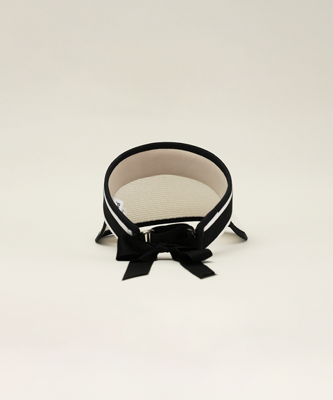 FORDI Line Raffia Visor - White