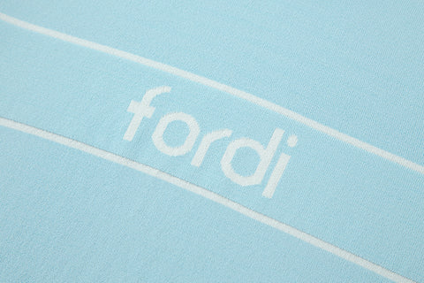 FORDI Loose Short Sleeve Knit - Baby Blue