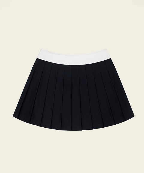 FORDI PK Pleated Skirt - Navy