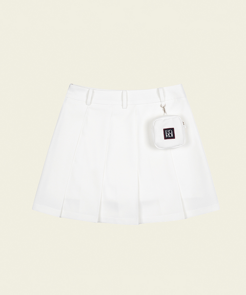 [Warehouse Sale] FORDI Pocket Pleated Skirt - White