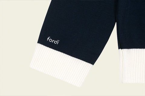 FORDI Ribbon Knit Cardigan - Navy