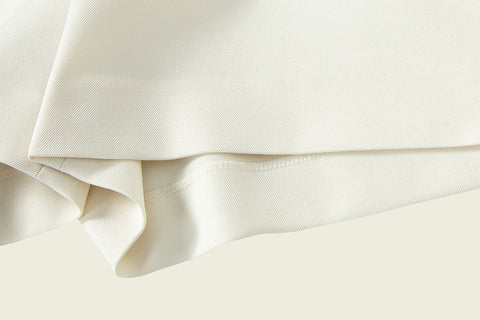 FORDI Ribbon Pleated Shorts - Cream
