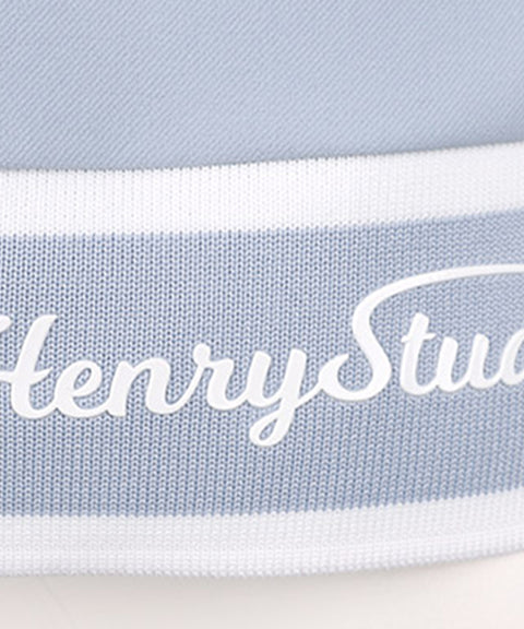 HENRY STUART Women's Line Color Half Zip-Up T-Shirt - Blue