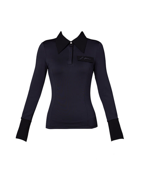 J.Jane Big Collar Classic T-shirt - Black