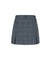 CREVE NINE: Check A-line Skirt - Charcoal