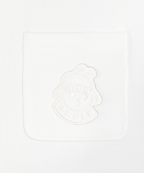 WideAngle: Co Waggle Pocket Point Polo T-Shirt L - Off-White