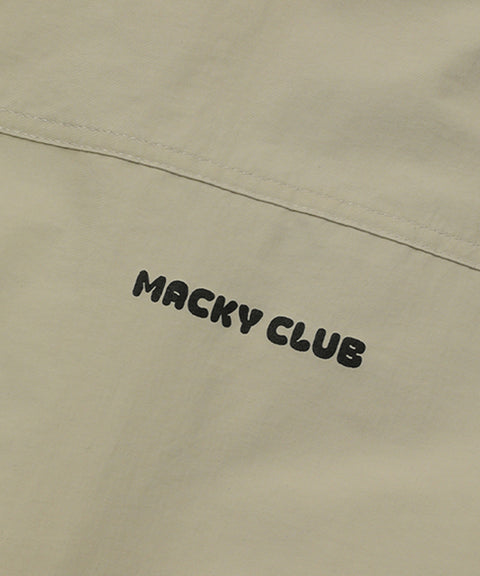 MACKY Golf: Fluffy Pancho Raincoat - Beige