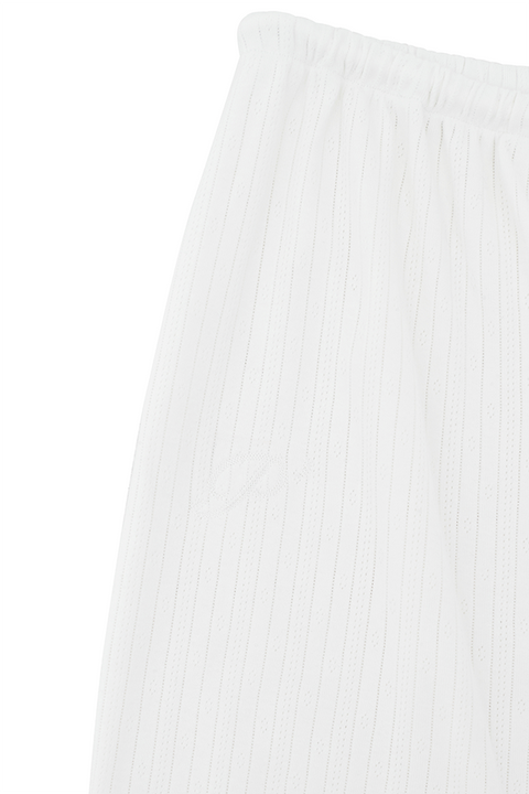 PIV'VEE Easy Pointelle Pants - Cloud White