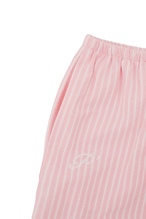PIV'VEE Easy Stripe Pants - Bubble Pink