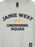 Jamie West Club Hoodie Applique Zip-up - Grey
