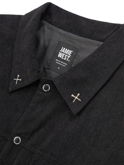 Jamie West Corduroy Trucker Jacket - Black