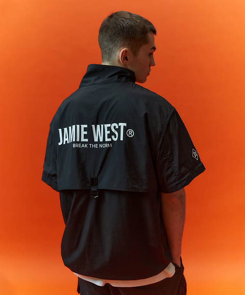Jamie West Detachable Half Zip-up Anorak - Black