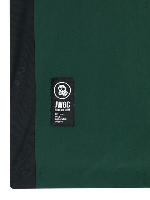 Jamie West Half Zip-up Ventilation Stand Collar P-Shirts - Green