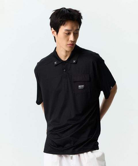 Jamie West Performance Pocket P-Shirts- Black