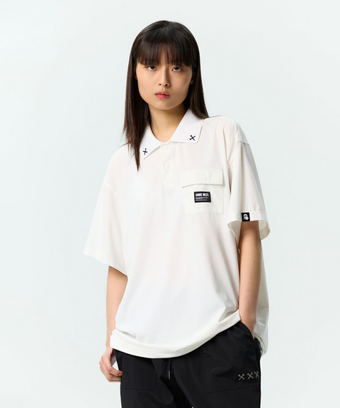 Jamie West Performance Pocket P-Shirts- White