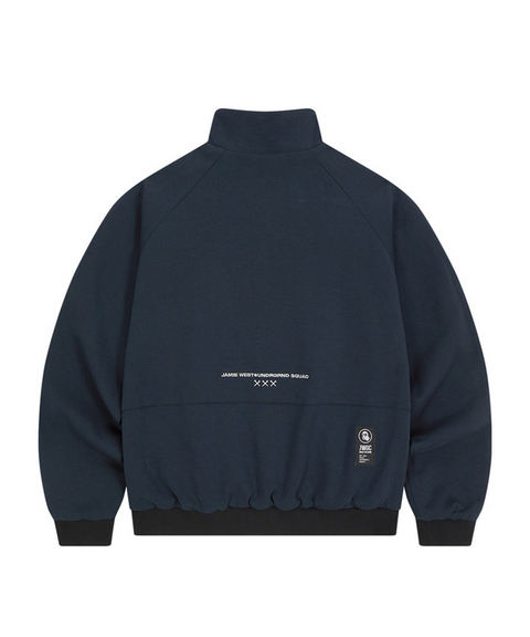 Jamie West Reversible Highneck Souvenir Jacket - Blue