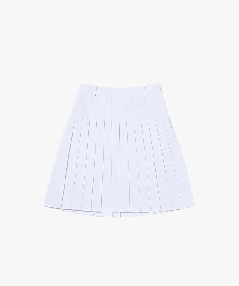 MCC Women's Long Slim Pleats Golf Skirt - Off White