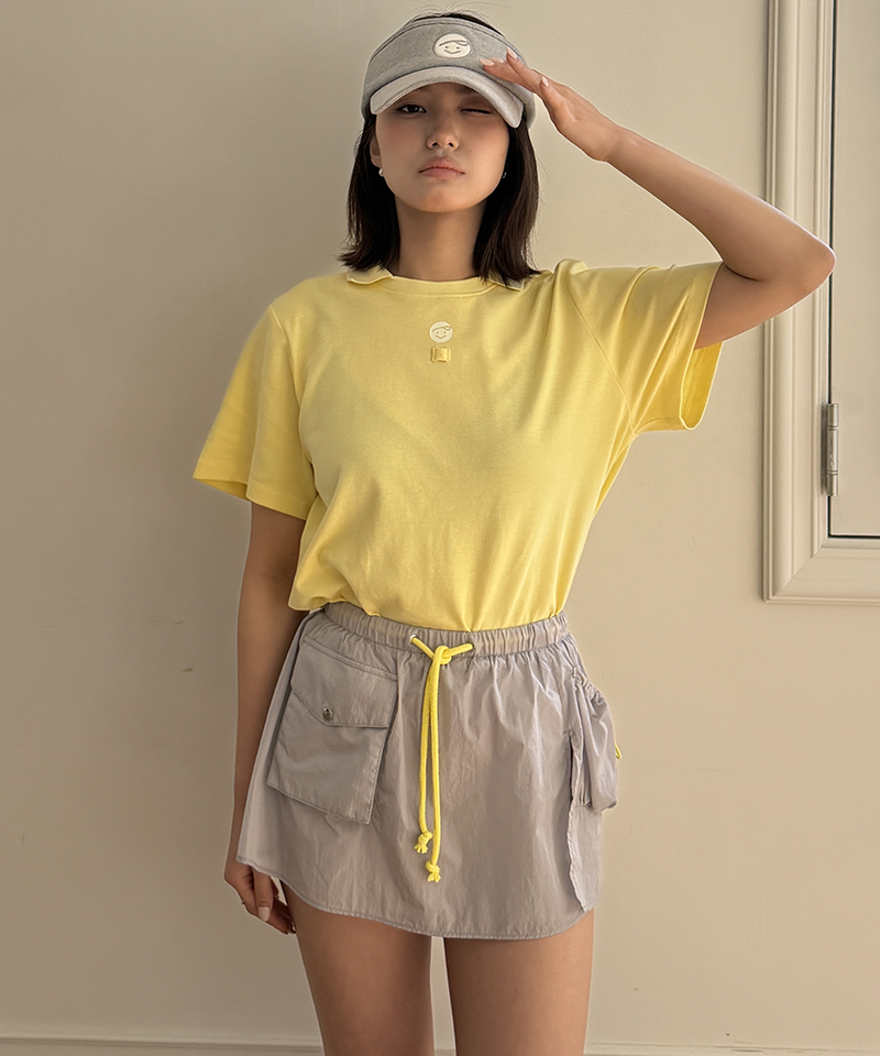 PIV'VEE Club Round Neck PK Shirt - Mist Yellow