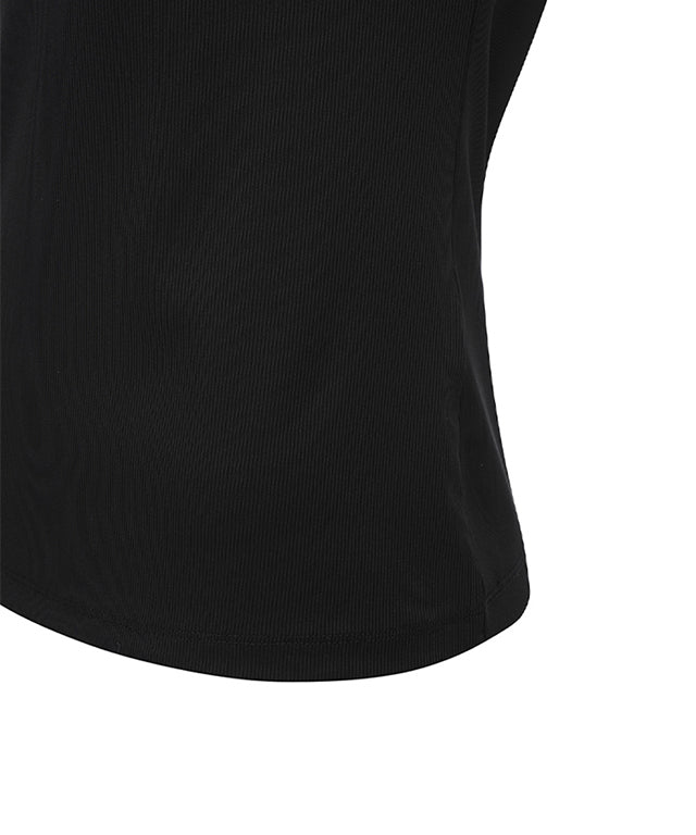 ANEW Golf: Woman Back Zip Point Long T-Shirt - Black
