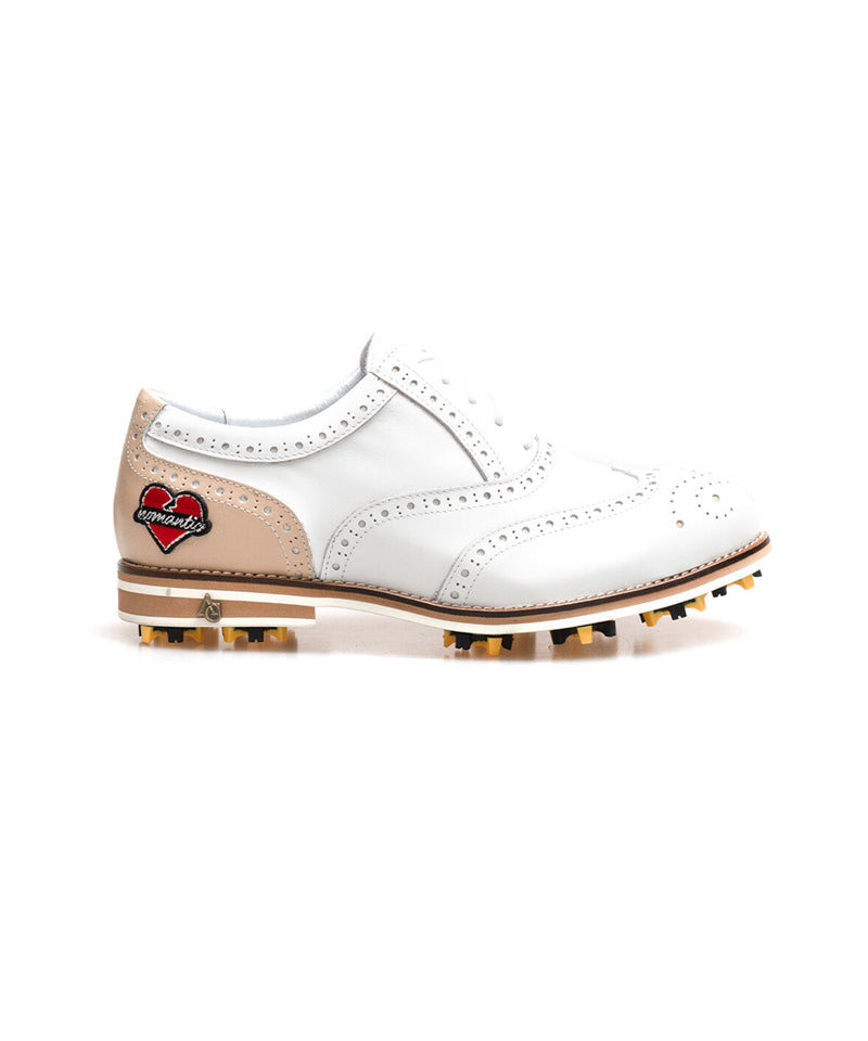 ALL CLASSIC Golf Normantic Noble Wingtip Classic Golf Shoes - Beige 2