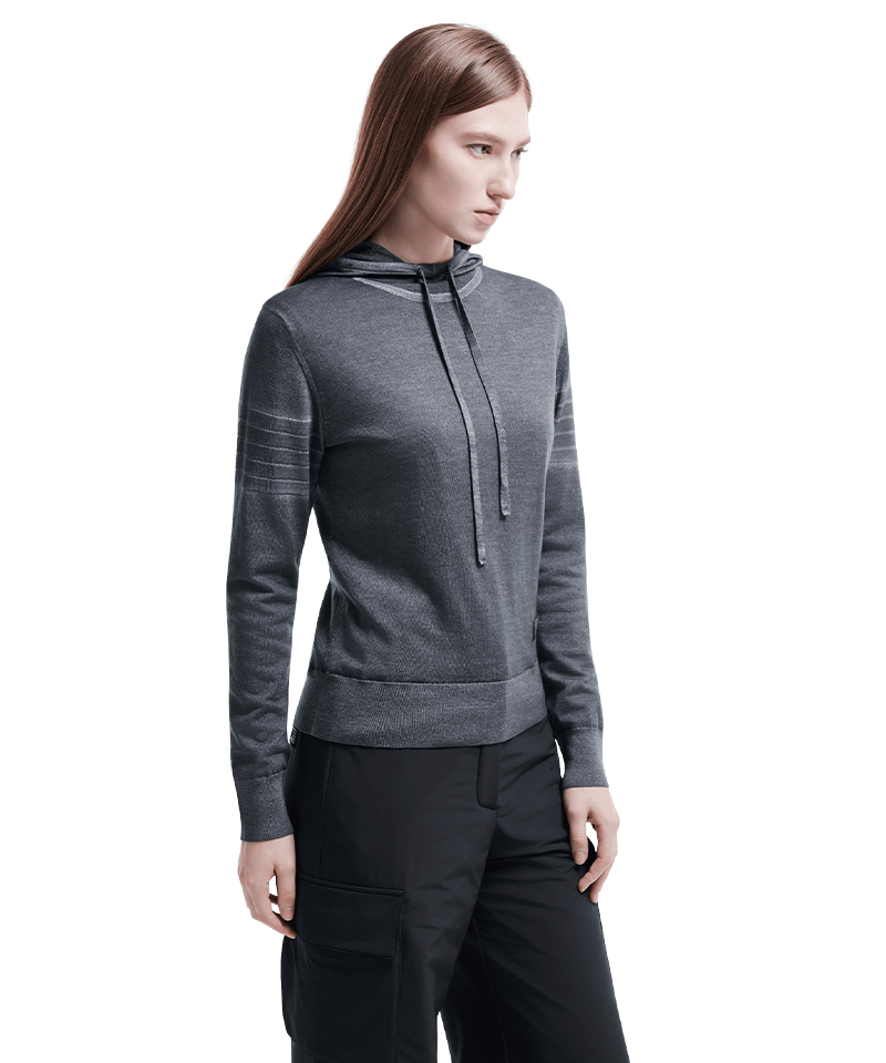 Amazing Cre Women's Dyed Windproof Lining Sweater - Gray