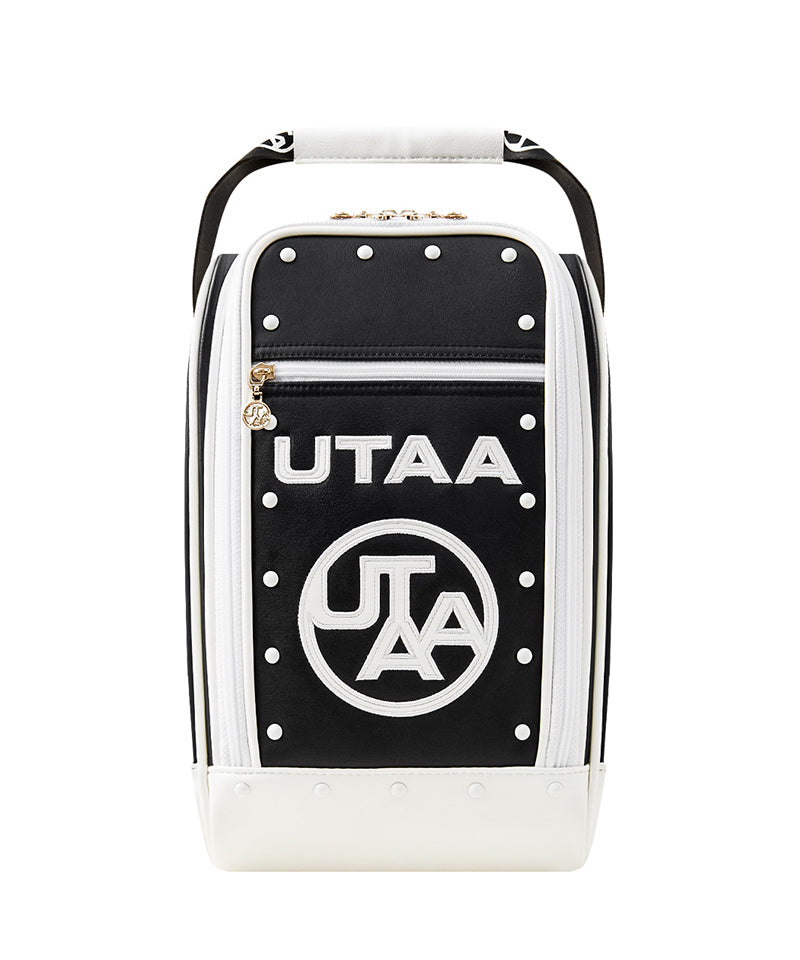 UTAA Emblem Cubic Color Stud Shoes Bag - Black