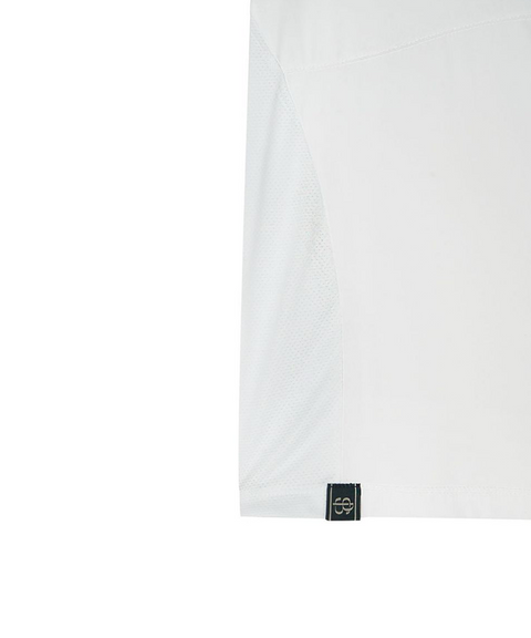 POSHERD Light Cool Mesh Functional Short Sleeve Top - White