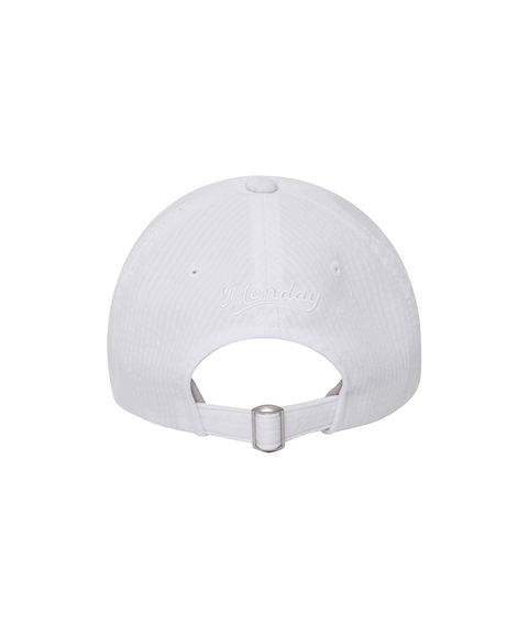 Monday Flow Seersucker Cotton Ball Cap - White