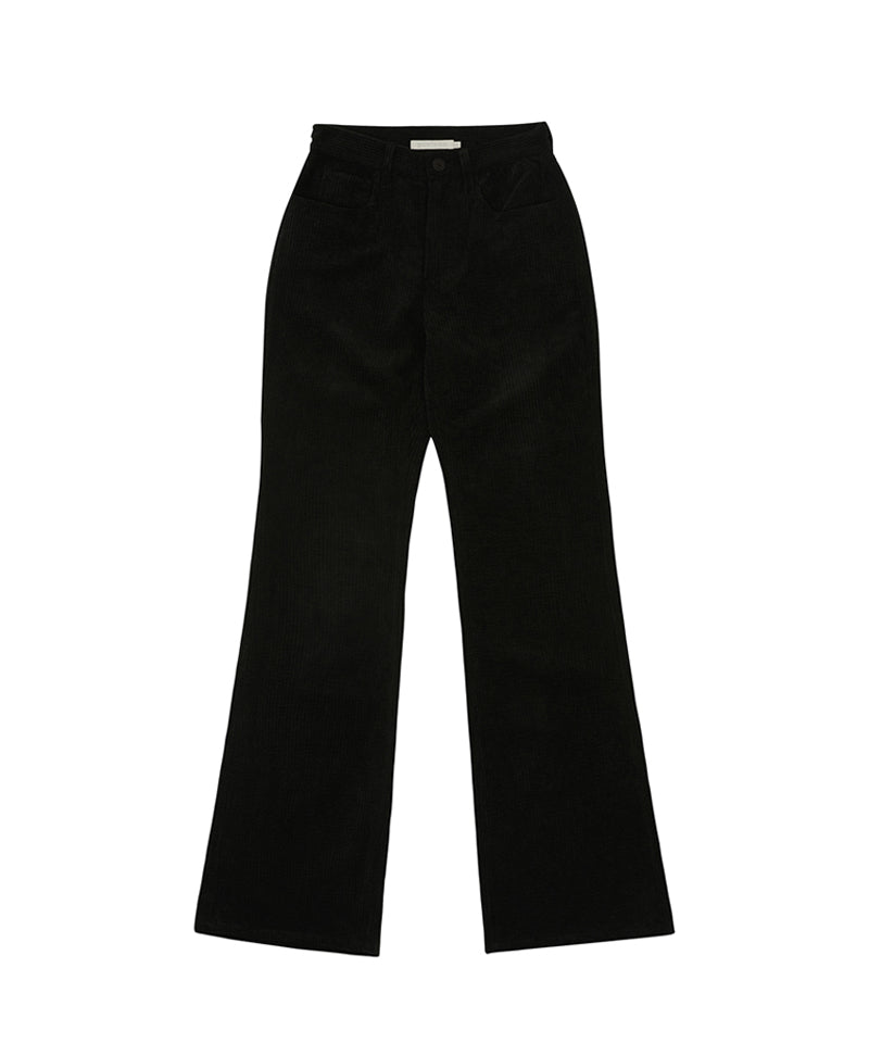 PIV'VEE Light Corduroy Bootcut Pants - Ebony Black