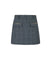 CREVE NINE: Check A-line Skirt - Charcoal