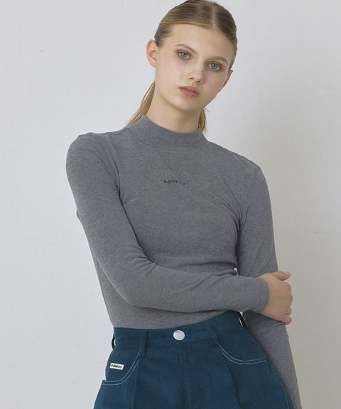KANDINI Warm High-neck T-Shirt - Gray
