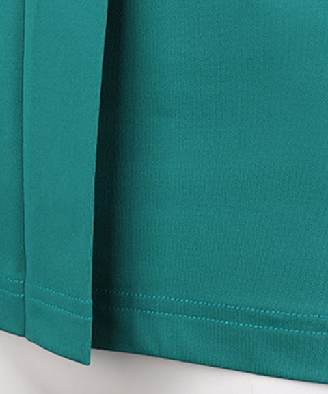 HENRY STUART Women's Tie Neck Short Sleeve T-Shirt - Green
