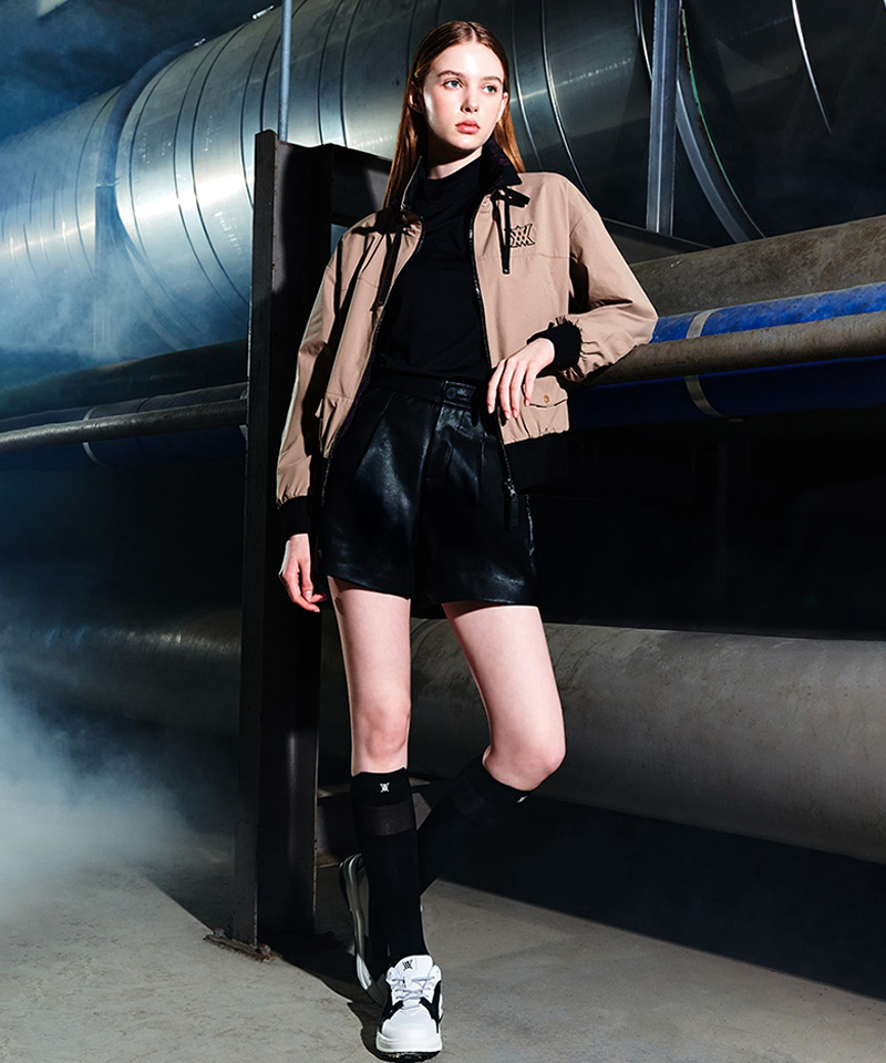 Women's FA Flower Pattern Reversible Jacket - Beige