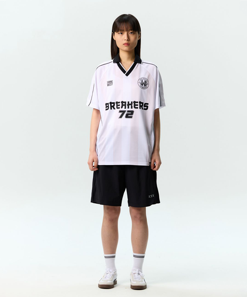 Jamie West Breakers Football Stripe P-Shirts - White