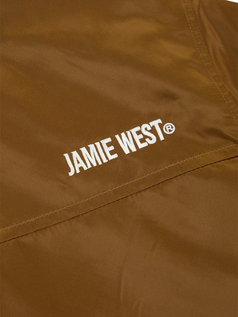 Jamie West Nylon Collar Point Aviator Jacket - Brown