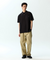 Jamie West Woven Combined Point P-Shirts - Black