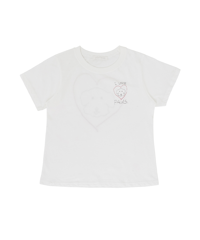 PIV'VEE PAWPAW Graphic T-shirt - Cloud White