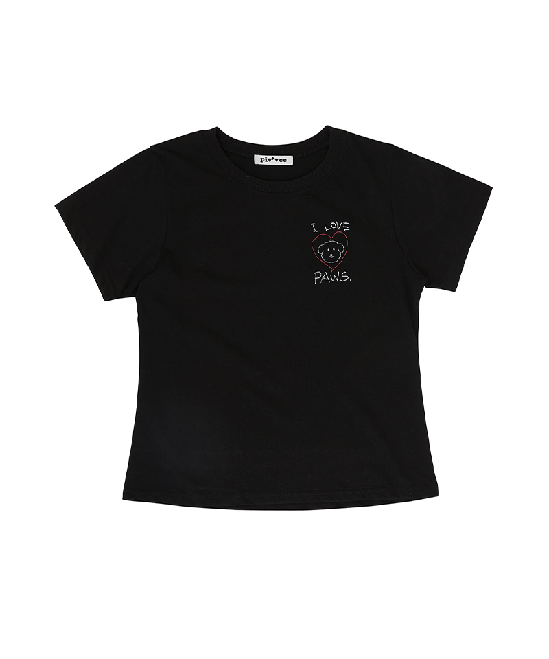 PIV'VEE PAWPAW Graphic T-shirt - Ebony Black