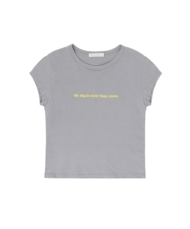 PIV'VEE PAWPAW Lettering T-shirt - Space Silver