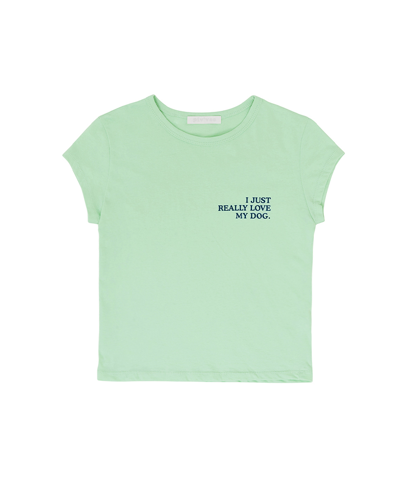 PIV'VEE PAWPAW Lettering T-shirt - Pistachio Mint