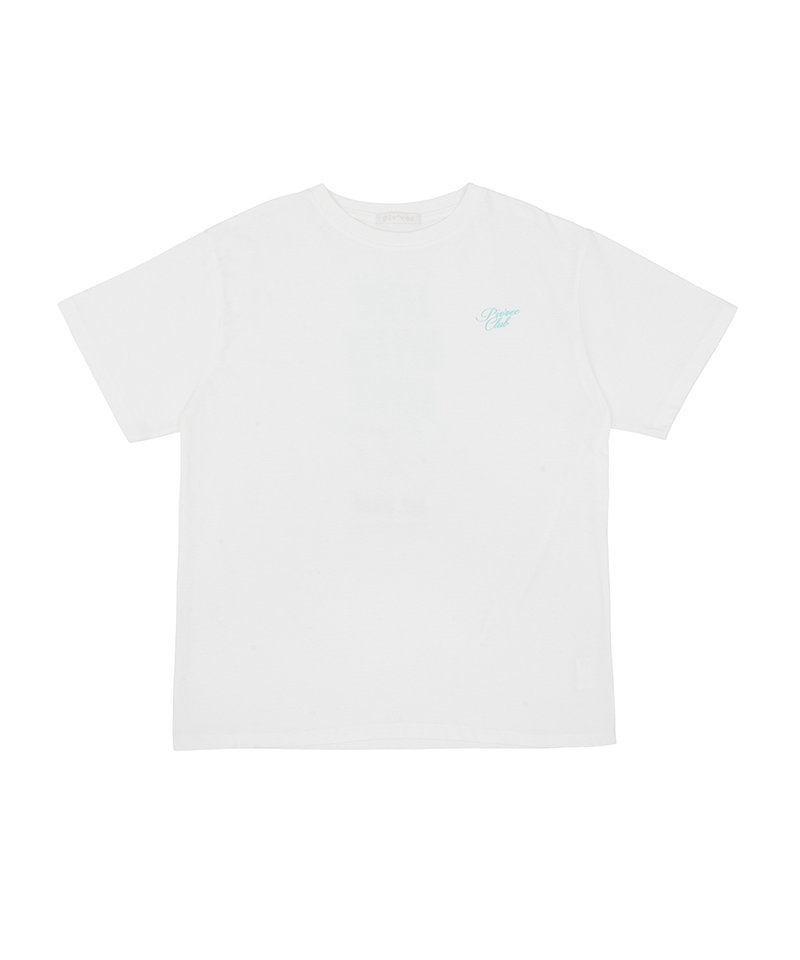 PIV'VEE Club Overfit T-shirt - Cloud White