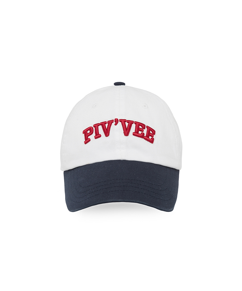 PIV'VEE Embroidered Ball Cap - Cloud White